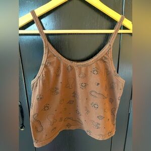ARQ organic cotton tank: charm print: Size L
